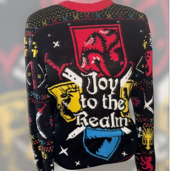 Game Of Thrones Joy to the Realm Black Sweater - Picture 1 of 5